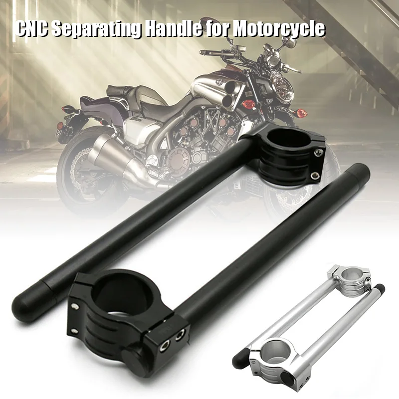 

1pair Universal Aluminium Alloy Motorbike CNC Fork Tube Adjustable Clip-On Handlebars 31/32/33/35mm M8617