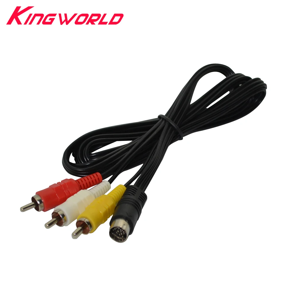 Новый никелированный Штекер Аудио Видео AV кабель для SEGA Saturn A/V RCA шнур SS|cable for|cable