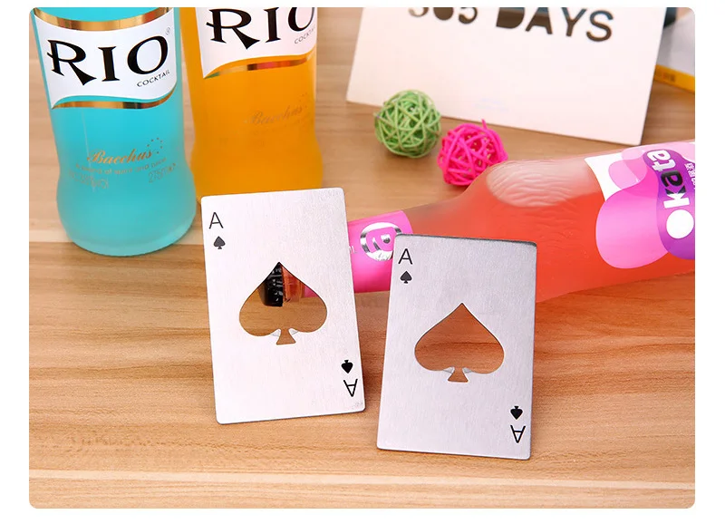 Творческий Покер карты открывалка для бутылок пива персонализированные смешно нержавеющей стали кредитные карты, открывалка для бутылок карта пик панели инструментов