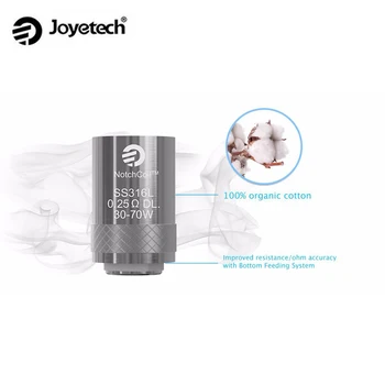 

100% Original Joyetech NotchCoil 0.25ohm DL. Head for Cuboid Mini Atomizer 5pcs