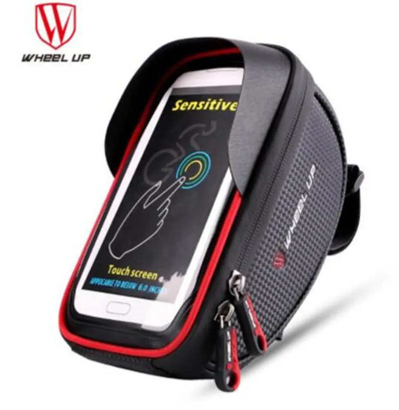 

Wheel Up Bike Tube Bag Touchscreen Bicycle Bag 6.0" Rainproof Cycling Front Frame Phone Handlebar Bag Pannier Bike Accessories