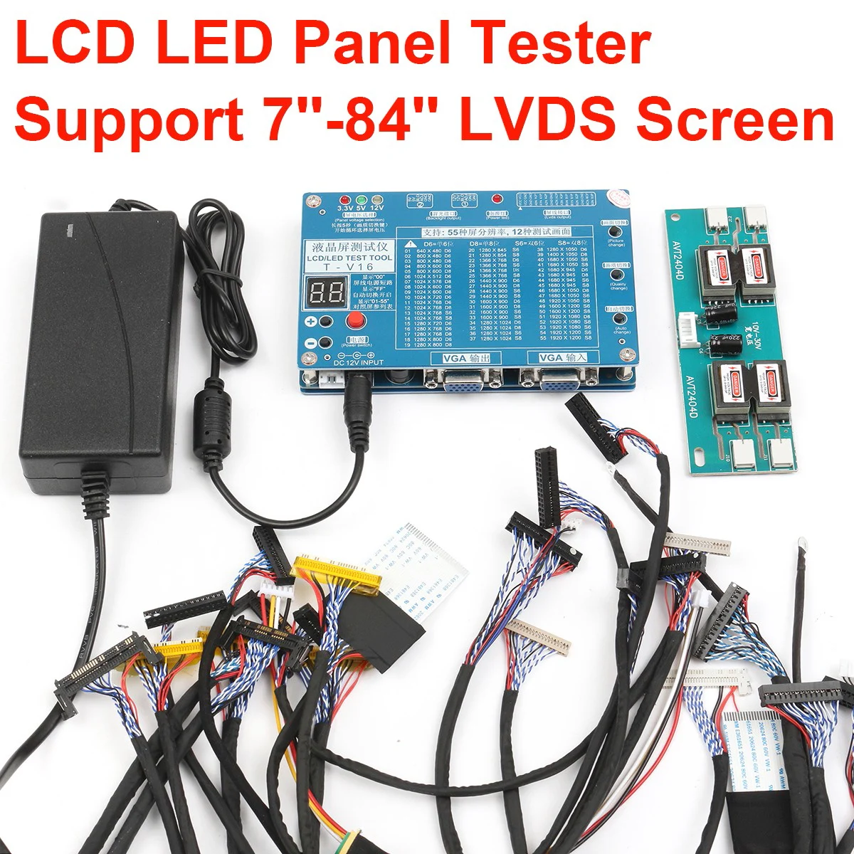 

Panel Test Tool LED LCD Screen Tester for TV/Computer/Laptop Repair Inverter Built-in 55 Kinds Program