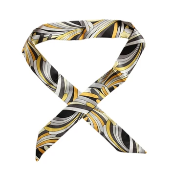 

100cm Woman Scarf Square Scarves 2018 New Arrival Luxury Brand Geometric small lattice print Silk Scarf&Wraps female Fashion