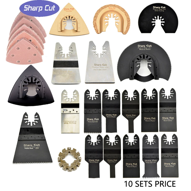 

35% OFF 10Sets PACK 45pcs Kits Multimaster Power Tools Blades For Fein Dremel Bosch Machines Oscillating Plunge Saw Blades