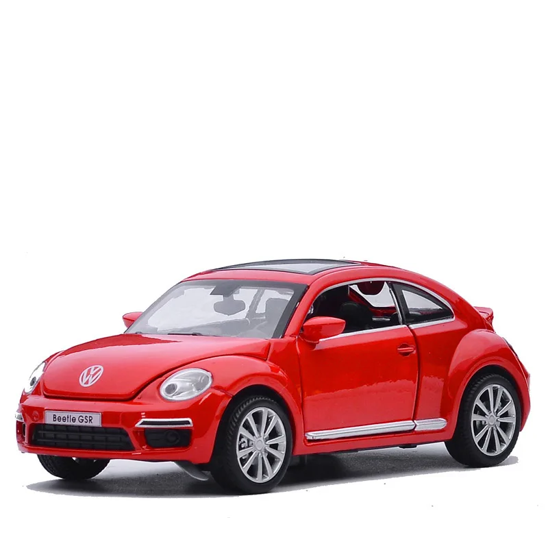 Volkswagen Beetle GSR 1:32 С оттягивающейся спинкой из оптического сплава discast уличный металлический бизнес-автомобиль модель детская игрушка