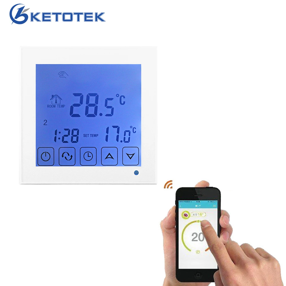 

Electric Water Gas Boiler Heating Thermostat LCD Touch Screen Floor Heating Temperature Controller 16A 3A Temperature Rergulator