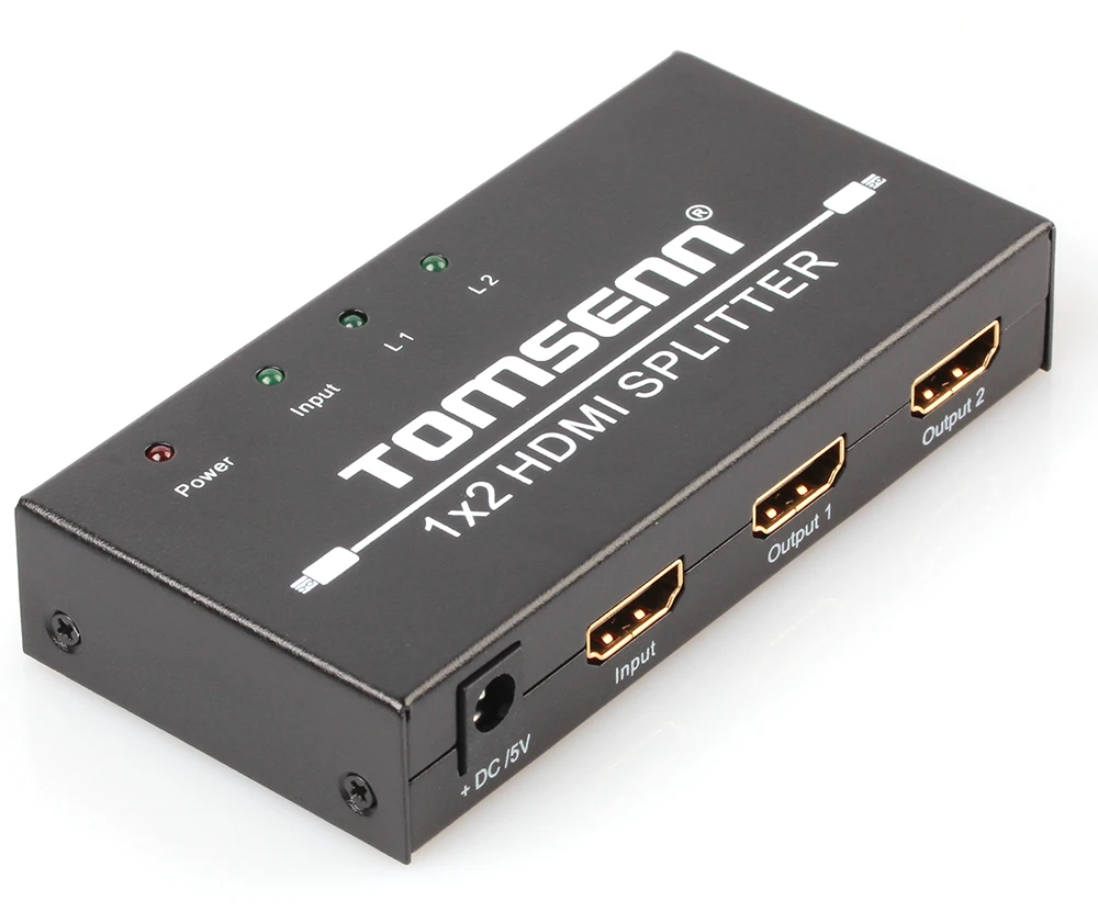1x2 1 порт HDMI сплиттер с питанием Ver 3 сертифицирован для Full HD 1080P и 3D поддержки (один