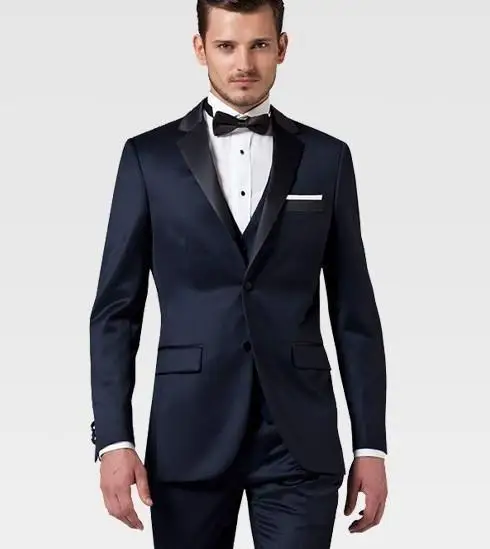 2016 New Arrival Mens Suits Navy Blue Customized Best Men 2016 New Arrival Mens Suits Navy Blue Customized Best Men Wedding Suit Groom Tuxedos Groomsman Jacket Pants Tie Vest In From S Clothing