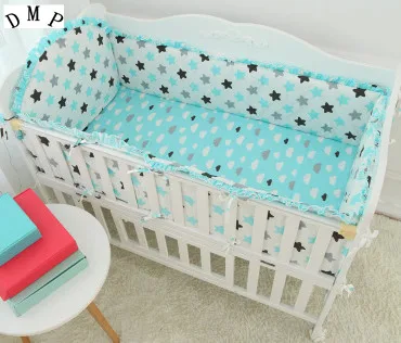 Animados do Bebê Jogo de Cama Decoração do Quarto Pára-choques + Folha Pçs dos Desenhos Promoção! Berço Algodão Roupas Cama Decoração 4 5 100%