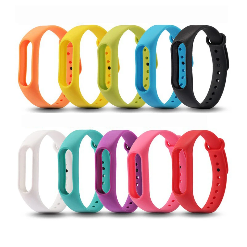 Сменный ремешок для Mi band2 1 шт. мягкий силиконовый браслет часов Xiaomi Band 2 черный