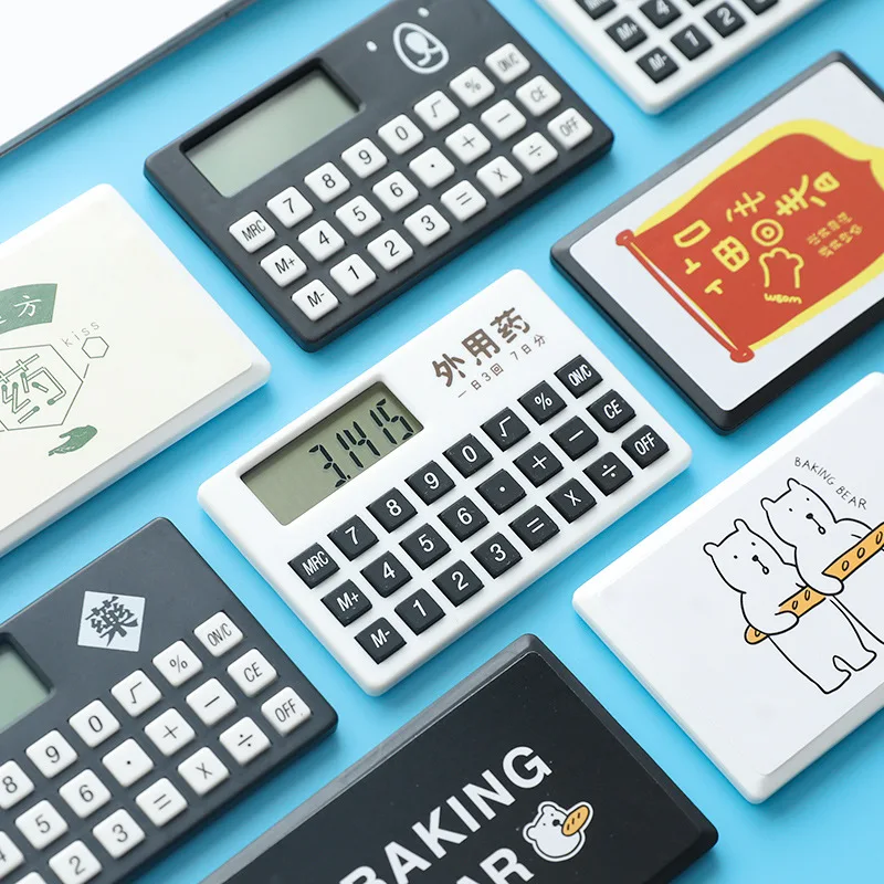 

Cartoon Bread & Bear Mini Card Calculator Pocket Calculadora Kids Children Staionery Calculator Drop Shipping