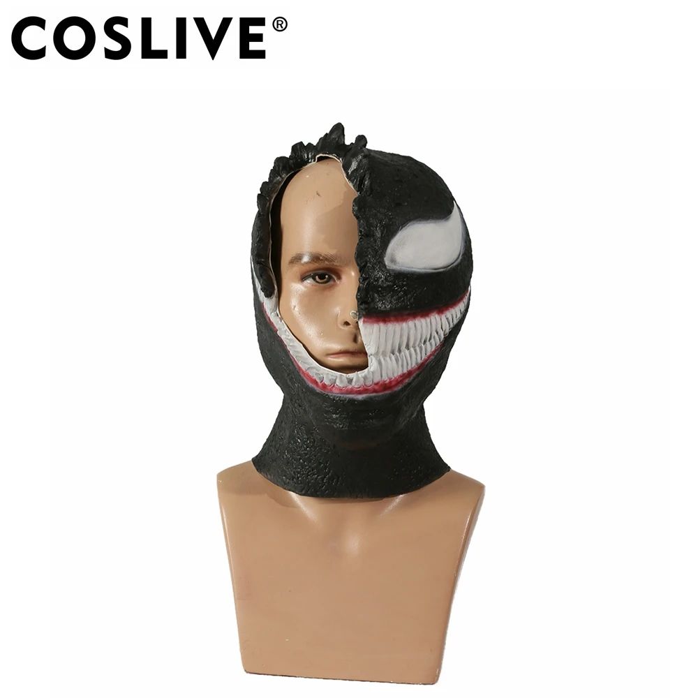 

Coslive Spider-Man The Venom Half Face Latex Mask Movie Cosplay Costume Props Adult Horror Cosplay Masks New Arrival