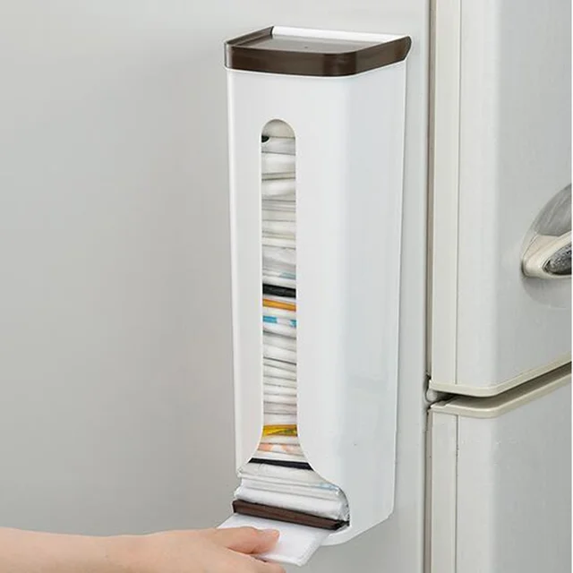 High Capacity Wall Mounted Garbage Bags Storage Box Organizer Self High Capacity Wall Mounted Garbage Bags Storage Box Organizer Self Adhesive Rubbish Trash Bag