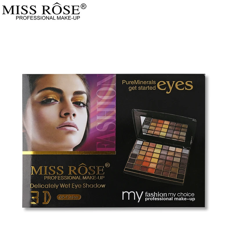 Miss Rose палитра теней для век макияж стойкие тени для век натуральные матовые мерцающие тени для век легко носить макияж палитра 48 цветов