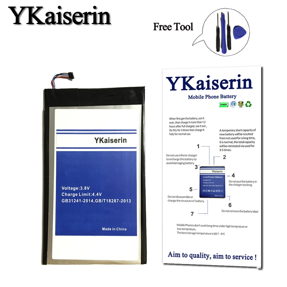 

YKaiserin Free Tool Tablet Battery A1311 For Acer Iconia Tab A1-830 A1311 A1 830 4300mAh Lithium Polymer Rechargeable Batteries