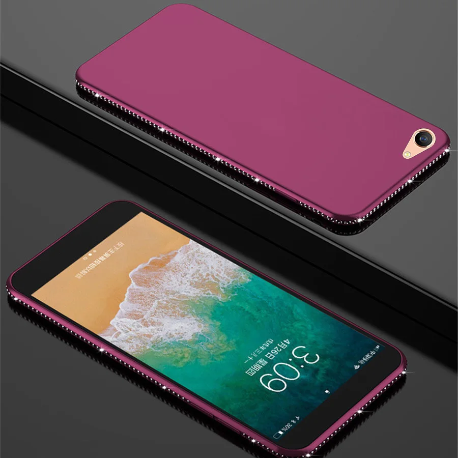 Модный ударопрочный матовый чехол из ТПУ для VIVO X6 X7 X9 Блестящий Алмазный телефона
