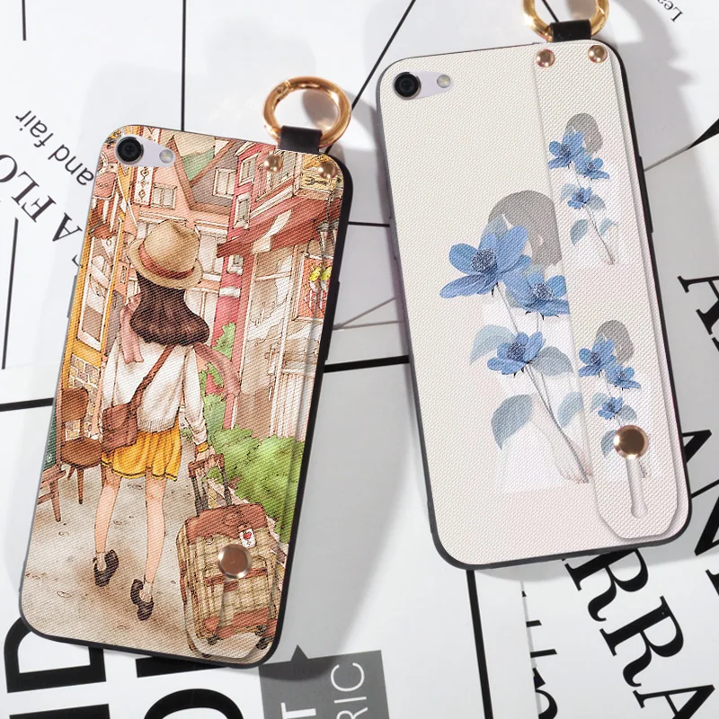

Luxury Strap Case For OPPO Find 7 X9007 A3 A37 A57 A39 Pretty Flower Holder Case For OPPO R7 R7S R9 R9S PLus Back Cover
