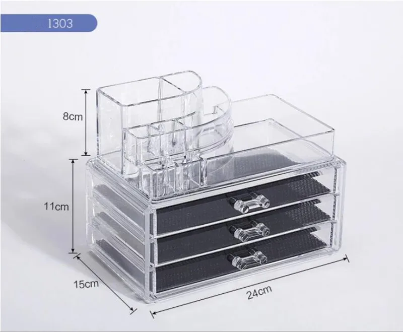 Органайзер для макияжа Прозрачный Акриловый Косметический Настольный органайзер для косметики чехол для хранения ящик вставка шкатулка держатель