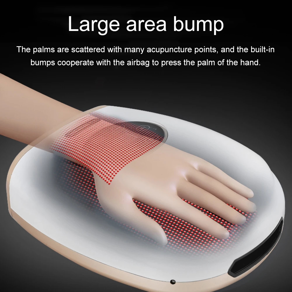 Heated Hand Massager Physiotherapy Equipment Pressotherapy Palm Massage Device Air Compression Finger Spa Pressure Apparatus