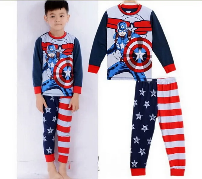 Прямая, Новые весенне-осенние детские пижамы одежда для маленьких мальчиков хлопковые рубашки с длинными рукавами+ штаны детские пижамы для дома YW192 - Цвет: STYLE  5