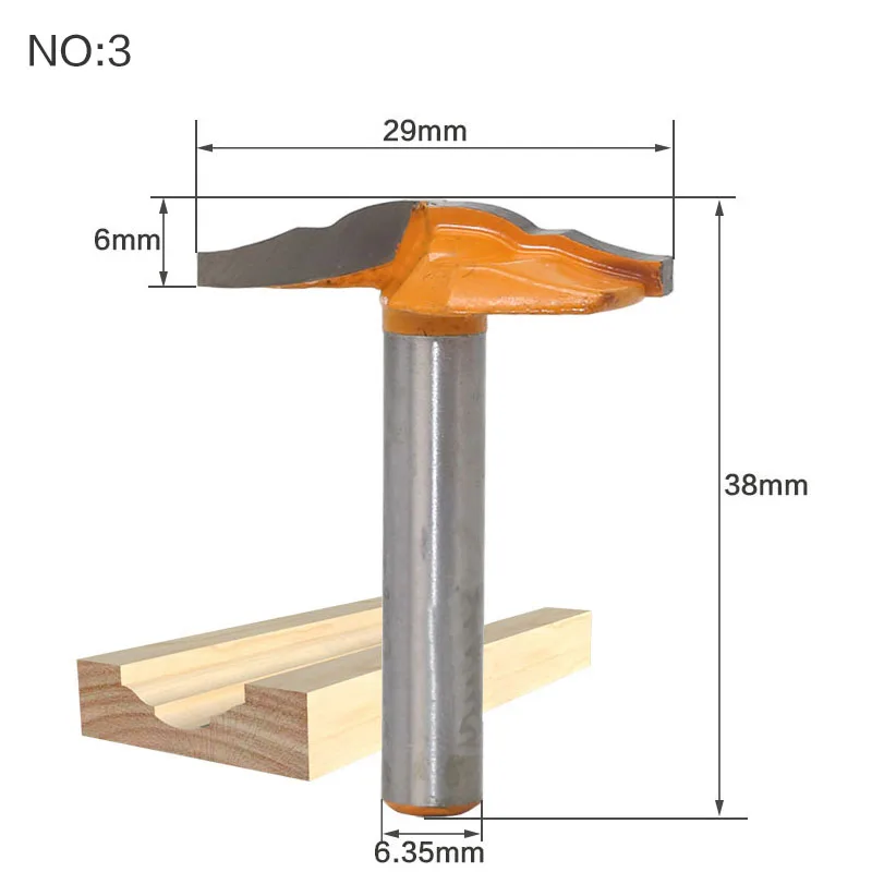 1 шт. 1/" SH деревообрабатывающий дверной каркас кружевной нож дверной гравировальный профилированный кружевной шкаф гравировальный нож импортный Фрезерный резак - Длина режущей кромки: NO3
