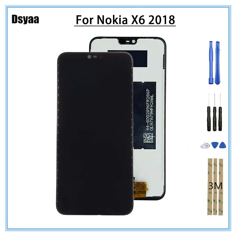 

5.8 inch For Nokia X6 2018 TA-1099 LCD Touch Screen Digitizer Assembly For Nokia 6.1 Plus LCD Display