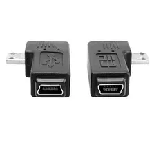 90 degree right + left angled MINI USB Female to MICRO USB Male Data sypc power Adapter Free Shipping metal keyboard up down left right com data usb power supply ylgf hs87 s16 waterproof ip65 dust anti violence