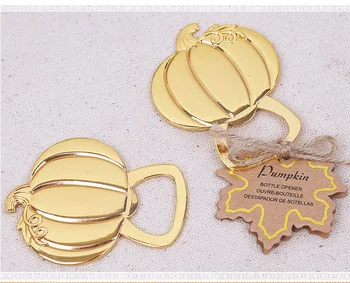 

2018 new European and American wedding gift gift gold pumpkin beer bottle opener 50pcs