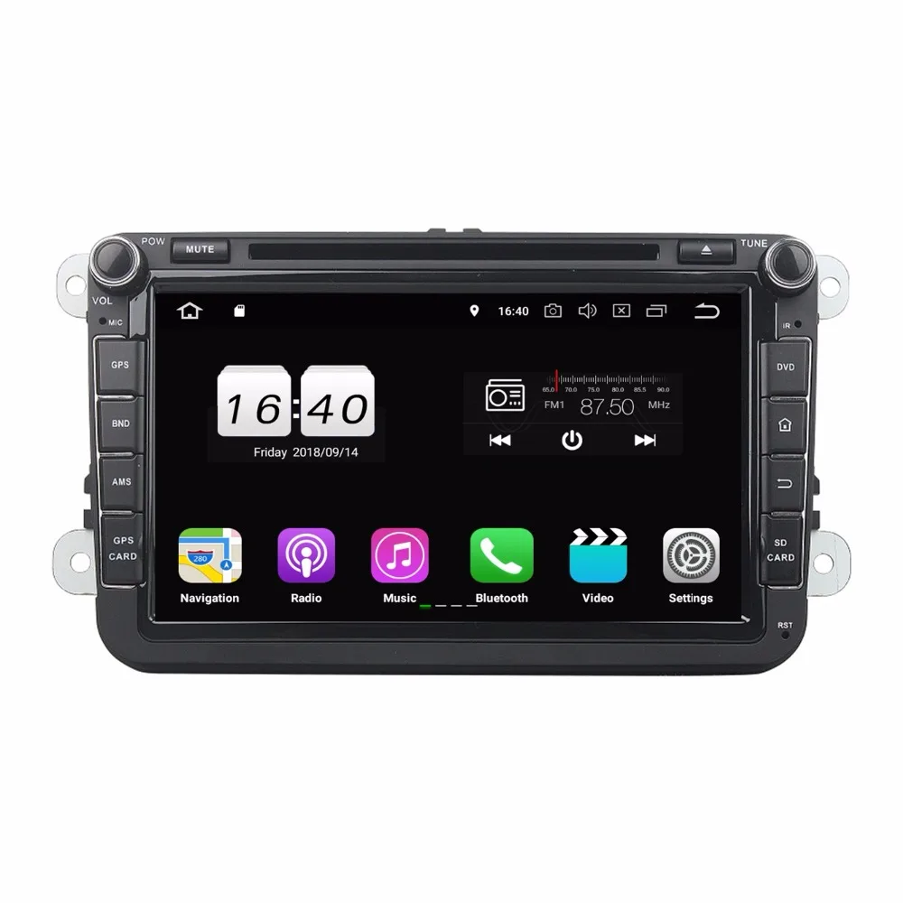 Top 2GB RAM Quad Core 8" Android 8.1 Car DVD Player for Volkswagen VW POLO PASSAT TIGUAN TOURAN Bora Touareg GOLF Fabia Superb Skoda 1