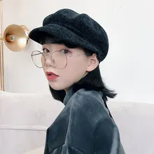 8 цветов, высокое качество, новая Женская корейская мода, дикие Удобные Ретро для девочек, однотонные женские вязаные шапки, повседневная Студенческая шапка