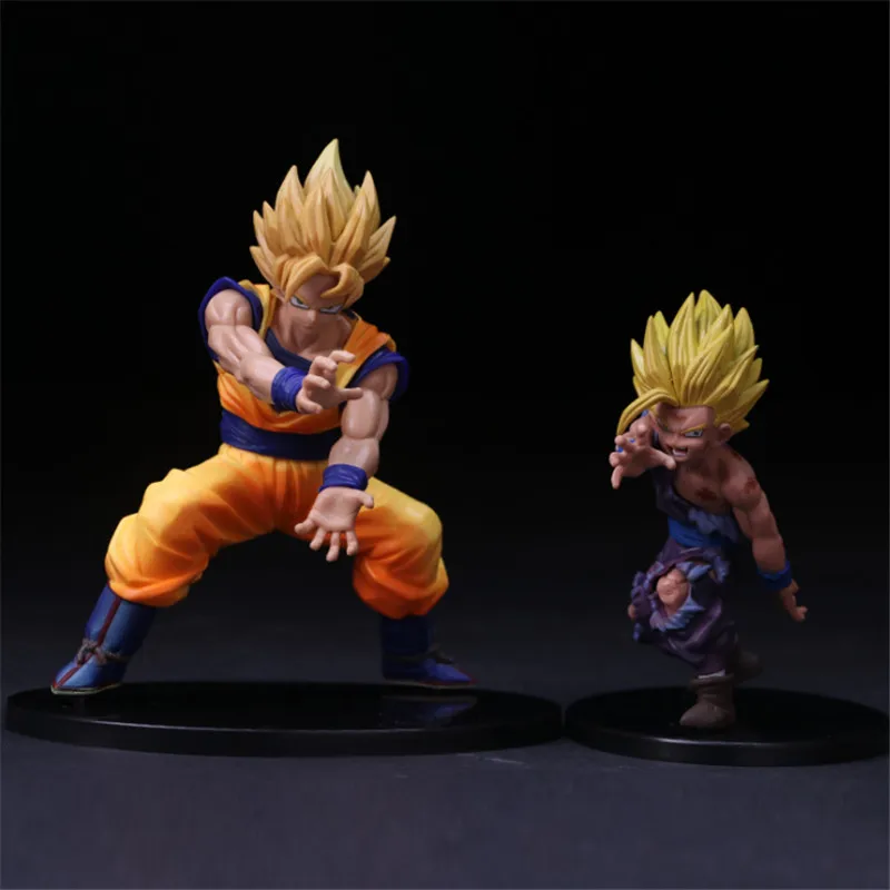 

3 Styles Dragon Ball Z Cell Gohan Goku Scene Ver. Super Saiyan Duel Wave PVC Action Figure Collection Model