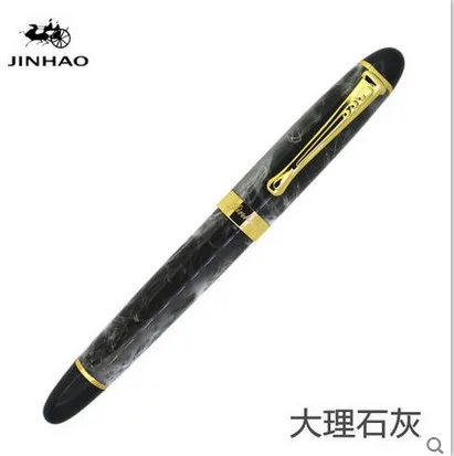 JINHAO X450 передовые перьевая ручка, покрытие из 18 к GP чернильная ручка NIB 23 цвета можно выбрать упаковку с черной ручкой мешочек Горячая распродажа - Цвет: b