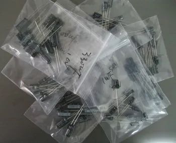 

1uF~2200uF 25 value 250pcs Electrolytic Capacitors Assortment Kit Assorted Set