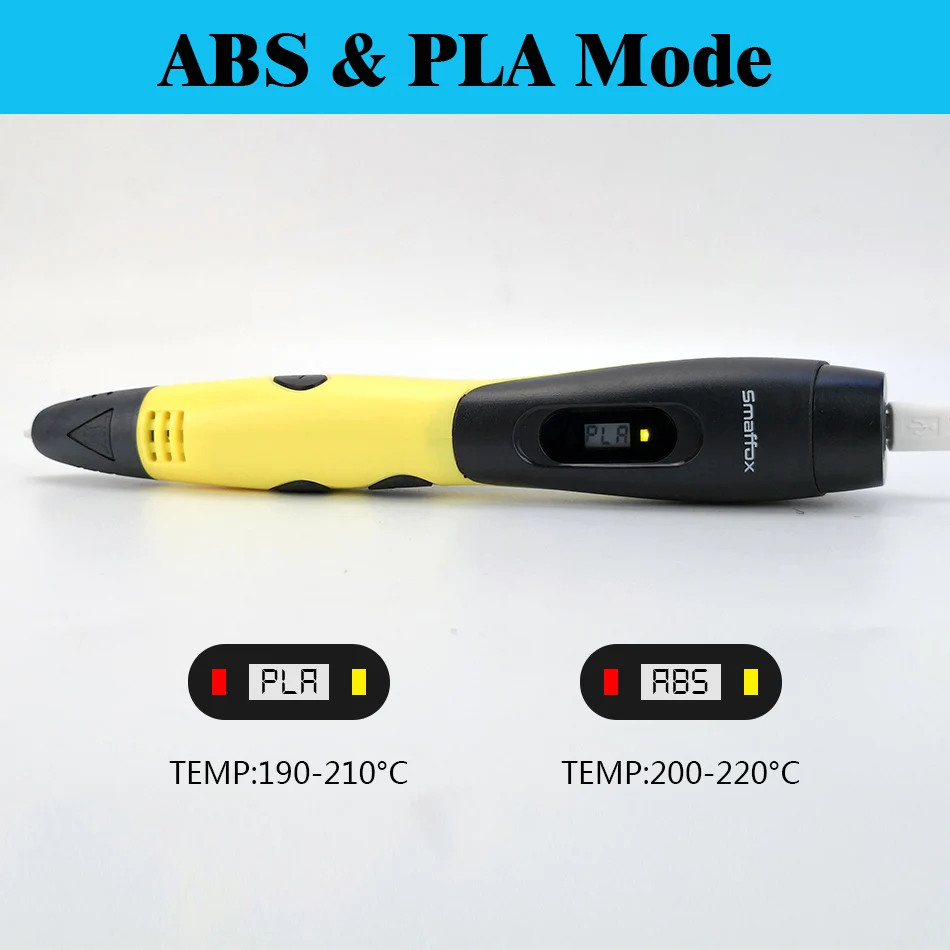 Smaffox 3D ручка sma 01 с 1 75 мм abs нити Дети diy Рисунок пером литье 5V 2A usb адаптер