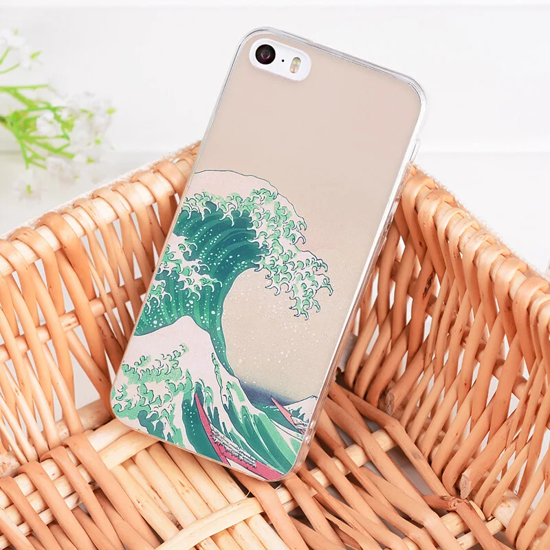 MaiYaCa Wave Art японские зеленые Illust Coque чехлы для телефонов iPhone 11 Pro Max 8 7 6S Plus X XS XR XSMAX - Цвет: 5