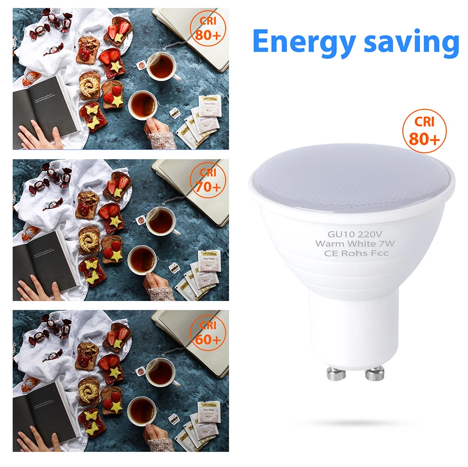 Lâmpada de Led Ponto de Economia de Energia Led de Milho Lâmpada Holofote v Led Focos 5 w 7 Ampola gu 10 Peças Gu5.3 2835 Smd Gu10 Mr16 220 8 High Quality Luzes e Iluminação