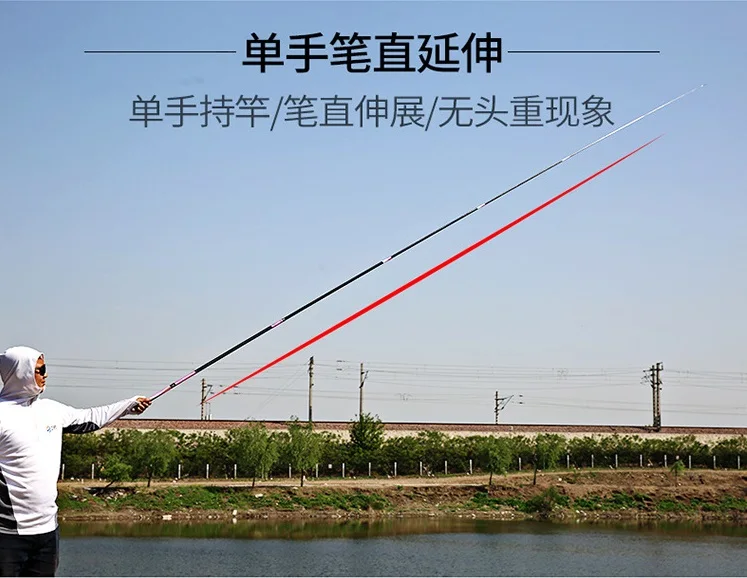 Drop Shipping 3.6M-7.2M Telescopic Fishing Rod High Carbon Fishing Rod Portable Ultralight Pole 28 Tonal Stream Rod Carp Fishing