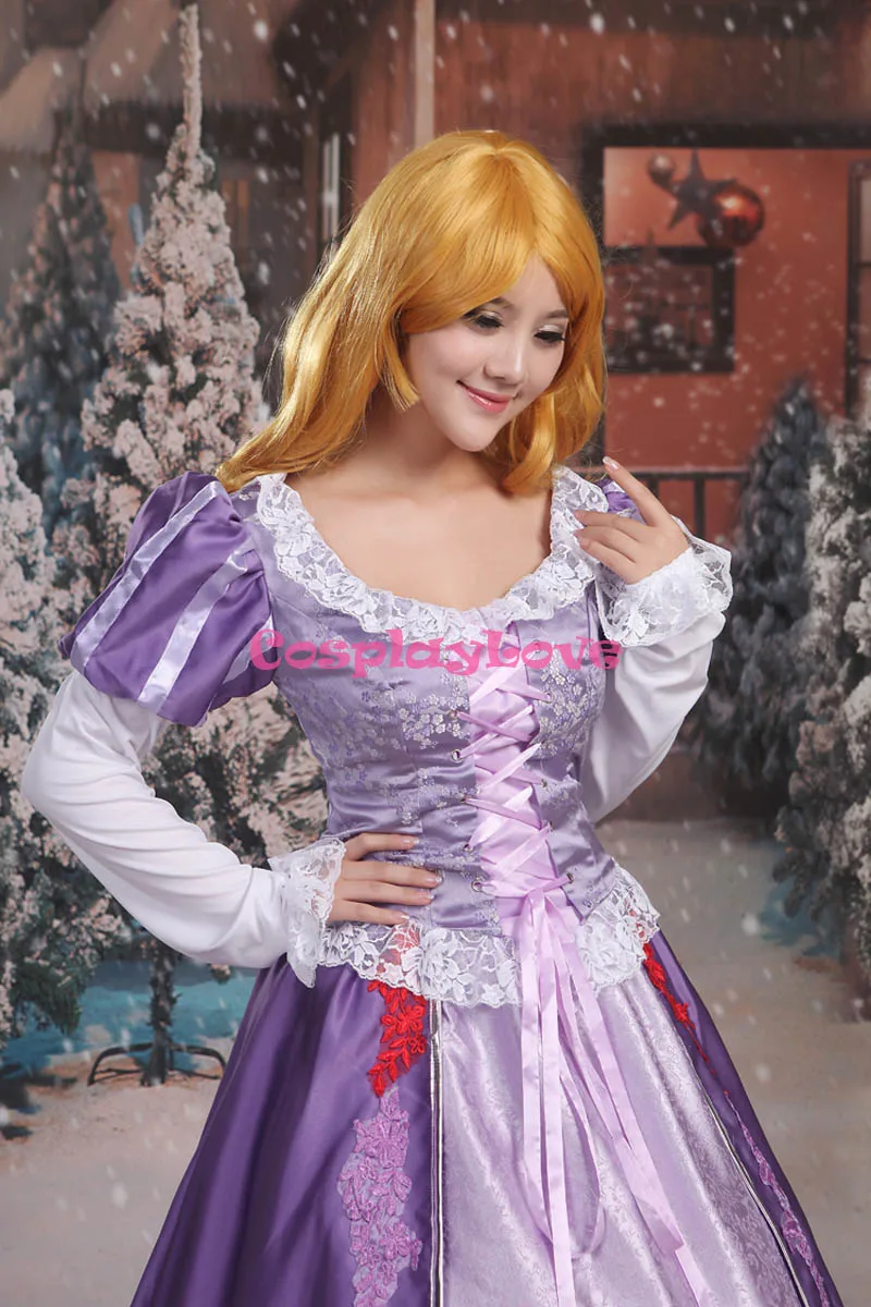 CosplayLove Custom Made Tangled Rapunzel Princess Purple Dress Cosplay Costume For Halloween Christmas Party  (5)