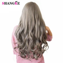 SHANGKE 26 ''длинные волнистые цветные волосы парики термостойкие синтетические парики для белых женщин натуральные женские волосы шт 7 видов цветов