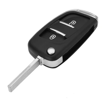 

2 Button Car Remote Key Case Flip Key Shell Refit Fits for PEUGEOT 207 107 407 308 307 607 2 BTN
