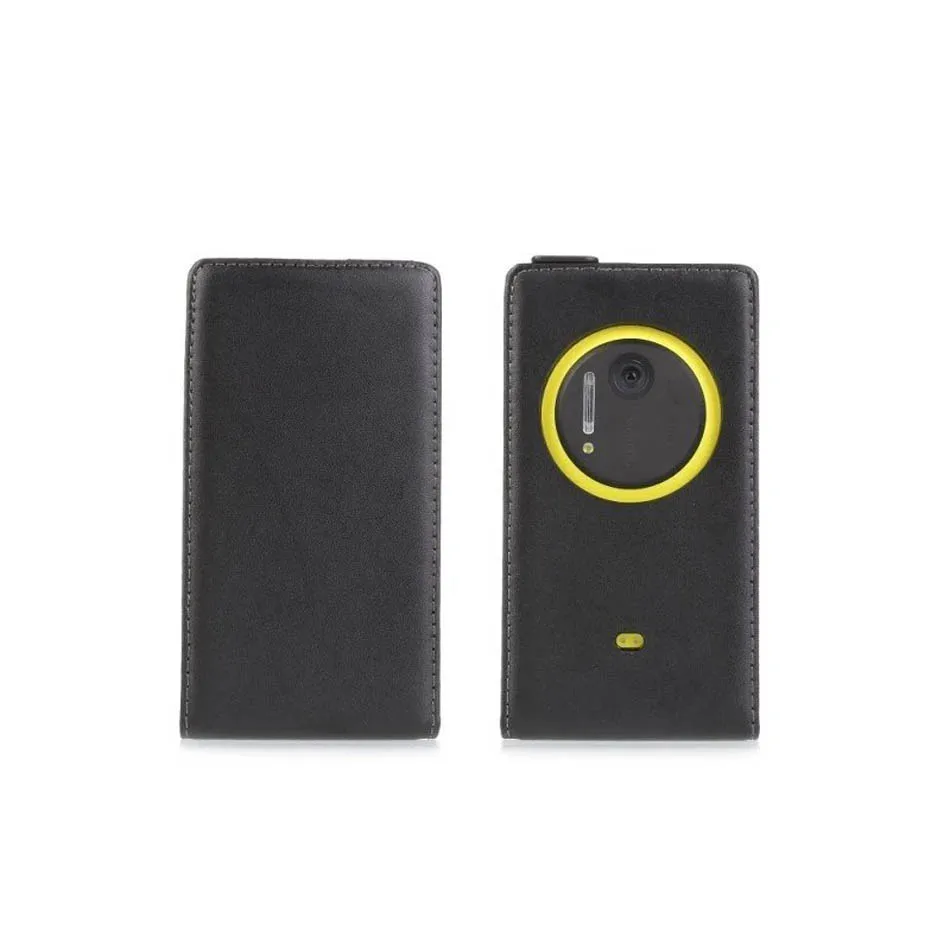 Ultrathin Genuine Leather Mobile Phone Case For Nokia Lumia 1020 Magnetic Buckle Vertical Phone Back Cover Cellphone Accessories