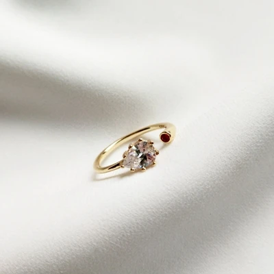 Дизайнерские циркониевые кольца, качественное чистое серебро 925 пробы, кольца с ажурным орнаментом, простой модный дизайн, очаровательные женские кольца, хорошее ювелирное изделие - Цвет камня: gold color
