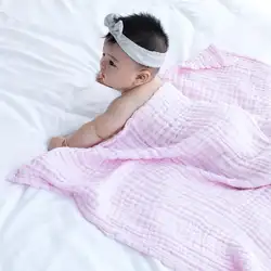 Классический прочная детская ванночка Полотенца хлопковое газовое Одеяло Полотенца ребенка 6 Слои хлопковое газовое Стёганое одеяло