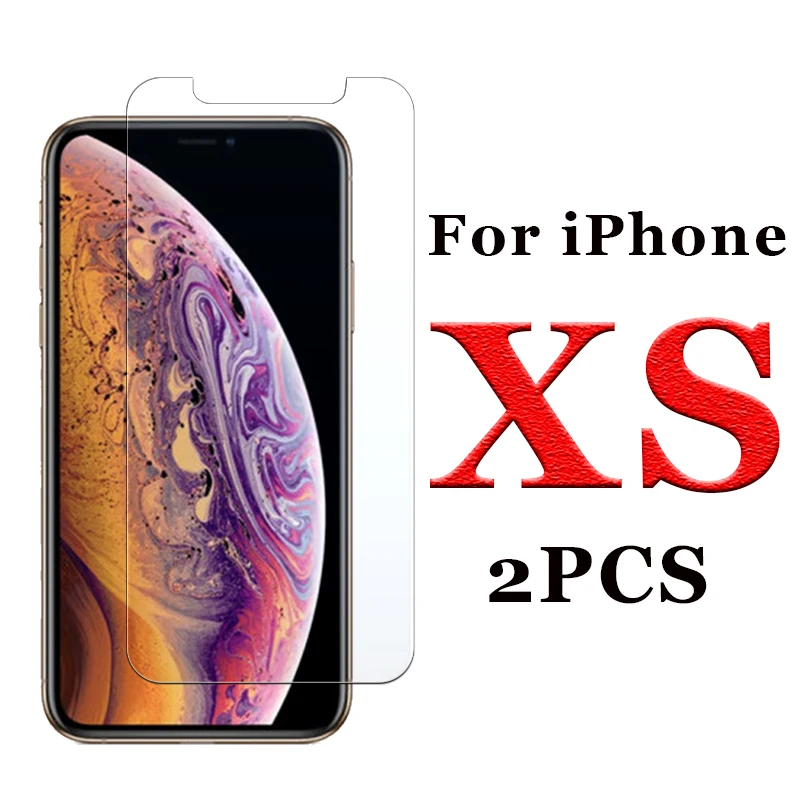 

2PCS glass for iphone xs screen protector glas for apple i phone x s x protective aiphone airphone aphone tempered cam temperli