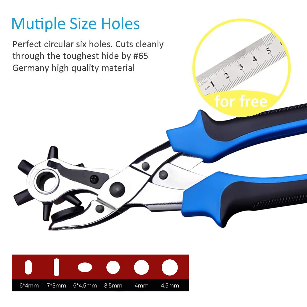 

Leather Belt Hole Punch Plier Eyelet Puncher Revolve Sewing Machine Bag Setter Tool Watchband Strap Household leathercraft
