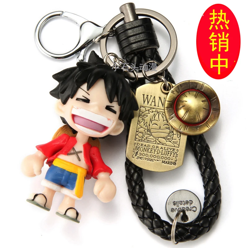 

IVYYE 1PCS One Piece Luffy Metal Anime Action Figure Key Chain PVC Figures Keyring Toys Keychain Keyholder Unisex Gifts NEW