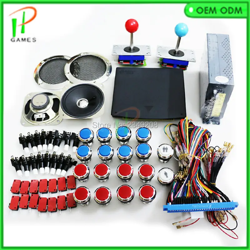 

DIY Arcade kit mame JAMMA Arcade 520 in 1 game board PCB with joystick / buttons/ Wire harness/ 5V 12V power supply speaker