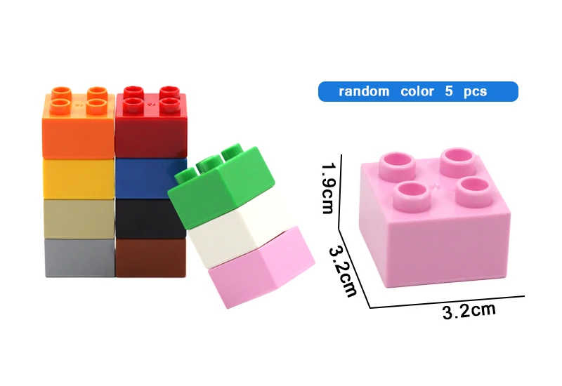 Строительные блоки с большими частицами совместим Duplo Basics Bricks 2 4 8 12 16 точек набор