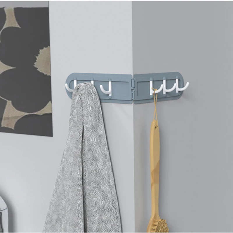 

Baffect Creative Nordic 6 Hooks Rails Multifunction Folding Corner Hooks Magic Stickers Hooks For Key Cloth Bedroom Kitchen Stor