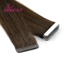 K.S парики 100 шт./упак. Remy невидимая Кожа Уток волос прямой любовь линия человеческих волос расширение 16 ''20'' 24''